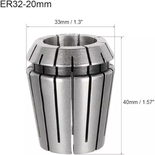 MECRAAF ER 32 High Precision Spring Collet 20 - 19 mm Size Range Spring Steel for CNC Machine, ER32-20