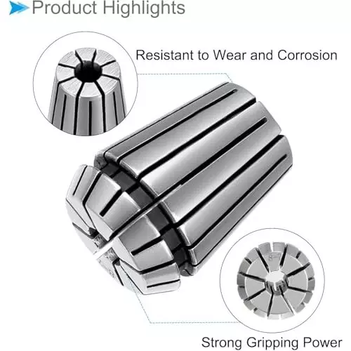 MECRAAF ER 25 High Precision Spring Collet 8 - 7 mm Size Range Spring Steel for CNC Machine, ER25-8