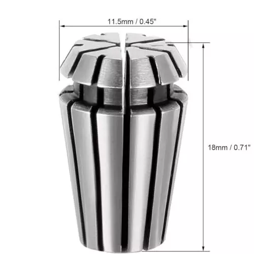 MECRAAF ER 11 High Precision Spring Collet 1.5 - 1.0 mm Size Range Spring Steel for CNC Machine, ER11-1.5