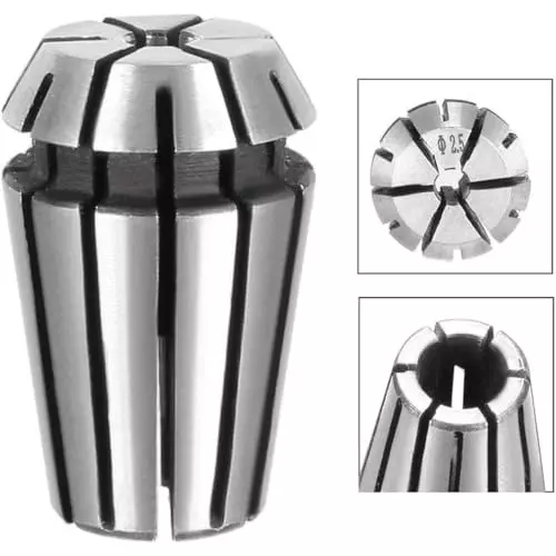 MECRAAF ER 11 High Precision Spring Collet 2.5 - 2.0 mm Size Range Spring Steel for CNC Machine, ER11-2.5