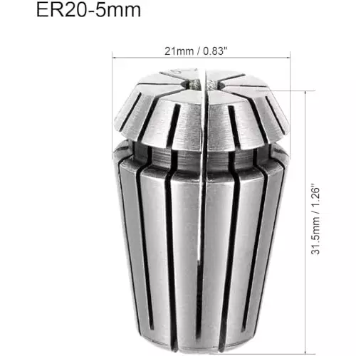 MECRAAF ER 20 High Precision Spring Collet 5- 4 mm Size Range Spring Steel for CNC Machine, ER20-5