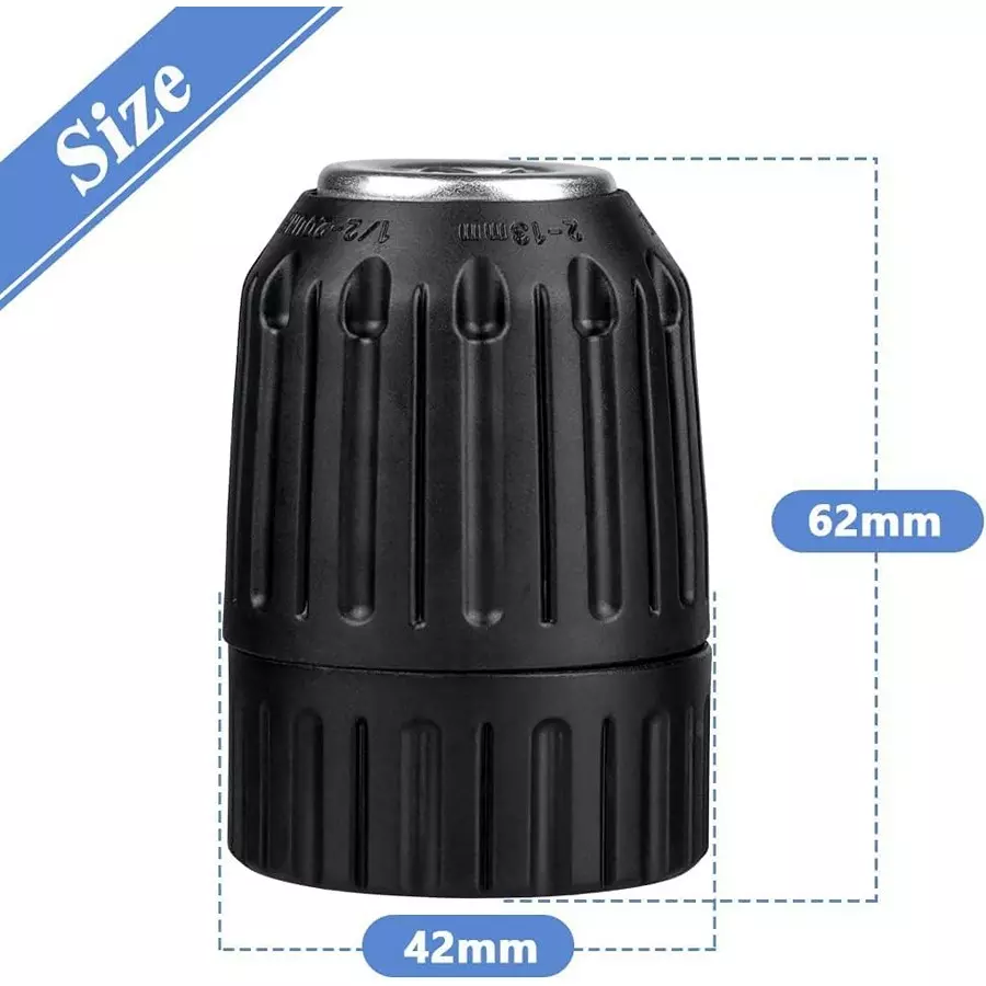 DY TOOLS Keyless Drill Chuck 12.7 mm-20 UNF (1/2 Inch-20 UNF) Thread