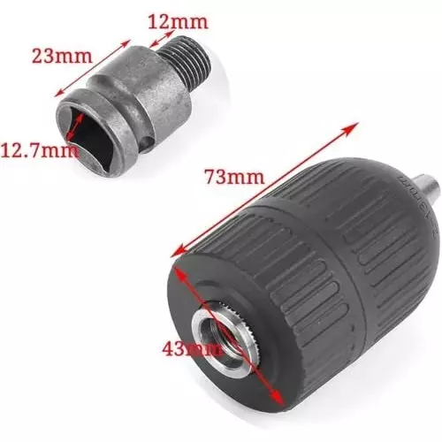 generic-2-13mm-keyless-drill-chuck12-20unf-conversion-tool-with-12-inch-socket-square-female-adapter-for-impact-wrench-conversionconnect-the-drill-chuck-and-impact-wrench