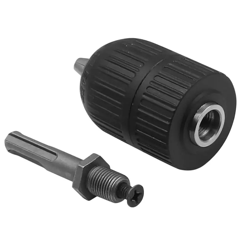 GENERIC Keyless Drill Chuck Converter with SDS Plus Adapter 1/2-20 UNF Thread Size 2 – 13 mm Carbon Steel & PC Plastic (1 Kit)