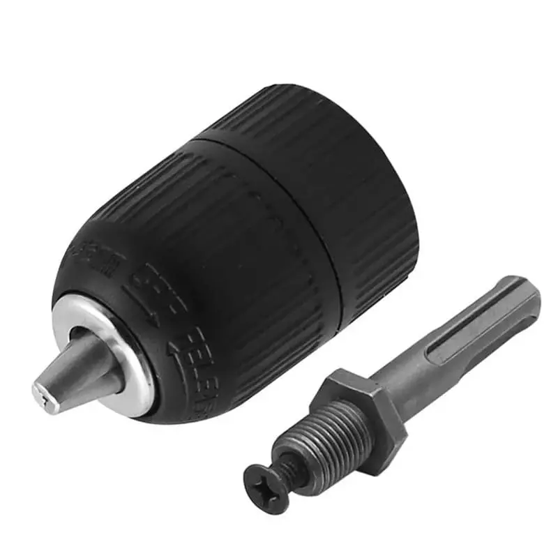 generic-13mm-capacity-keyless-drill-chuck-12-20unf-thread-heavy-duty-impact-drill-chuck-converter-quick-release-conversion-tool-with-sds-plus-adapter