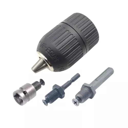 GENERIC Keyless Drill Chuck Quick Grip Adapter Set 1/2-20 UNF Thread Size 2 – 13 mm (1 Kit)