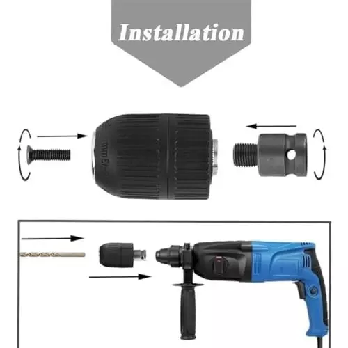 generic-13mm-keyless-drill-chuck-quick-grip-adapter-hex-sds-plus-square-12-38-shank-screwdriver-tap-drill-bits-impact-chuck