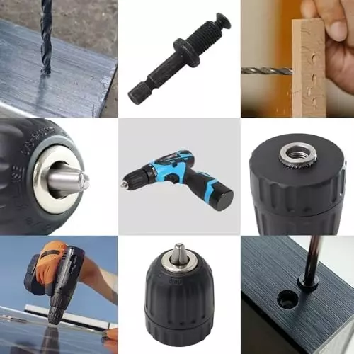 generic-38-keyless-drill-chuck-adapter-08-10mm-clamping-capacity-38-24unf-mount-for-impact-driver