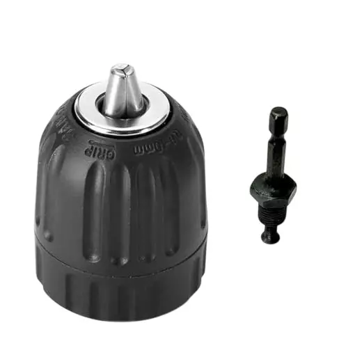 GENERIC Keyless Drill Chuck with Hex Adapter 3/8-24 UNF Thread Size 0.8 – 10 mm Chuck Capacity Metal & Plastic (1 Kit)
