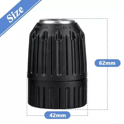 DY TOOLS Keyless Drill Chuck Heavy Duty 3-Jaw 12.7 mm-20 UNF (1/2 Inch-20 UNF) Thread