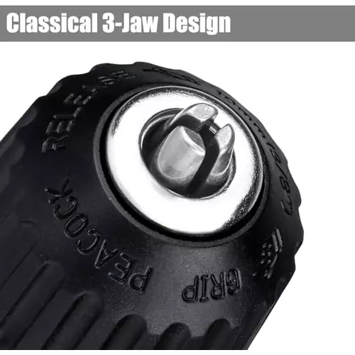 DY TOOLS Keyless Drill Chuck 0.8-10 mm Capacity 3-Jaw Hex Shank 9.5 mm-24 UNF ( 3/8 Inch-24 UNF) Thread