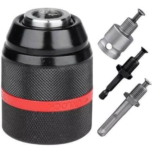 GENERIC Keyless Drill Chuck Adapter Kit 1/2-20 UNF Thread 13 mm Diameter (1 Kit)