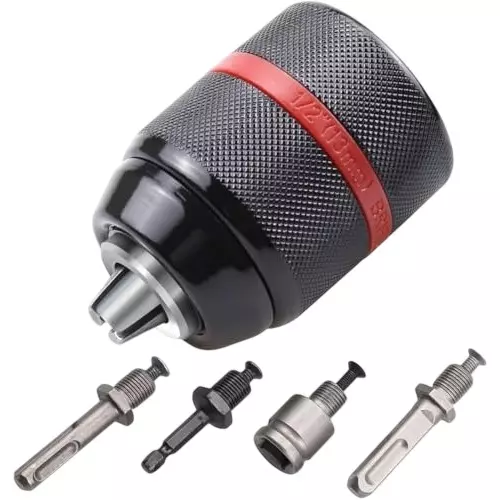 GENERIC Keyless Drill Chuck 13 mm 1/2-20UNF with SDS Plus Hex Shank Adapter Set