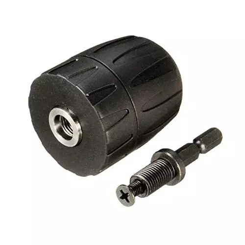 GENERIC Keyless Drill Chuck 0.8-10 mm and 6 mm Hex Shank Power Tool Accessory (1 Kit)