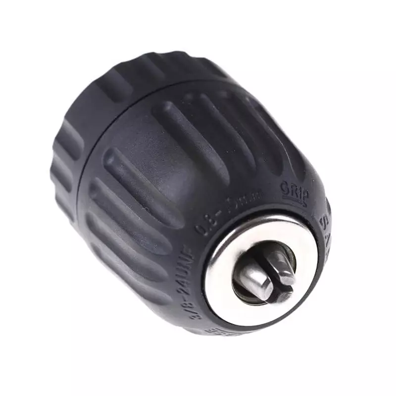 DY TOOLS Keyless Drill Chuck 0.8-10 mm Capacity 3-Jaw 6.35 mm Hex Shank 9.5 mm-24 UNF ( 3/8 Inch-24 UNF) Thread