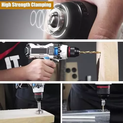 DY TOOLS Keyless Drill Chuck with Hex Shank/SDS/Socket Heavy Duty 2-13 mm Capacity 12.7 mm-20 UNF ( 1/2 Inch-20 UNF) Thread
