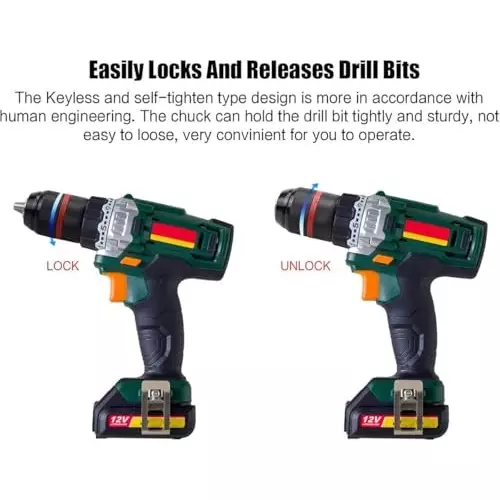 DY TOOLS Keyless Drill Chuck with Hex Shank/SDS/Socket Heavy Duty 2-13 mm Capacity 12.7 mm-20 UNF ( 1/2 Inch-20 UNF) Thread