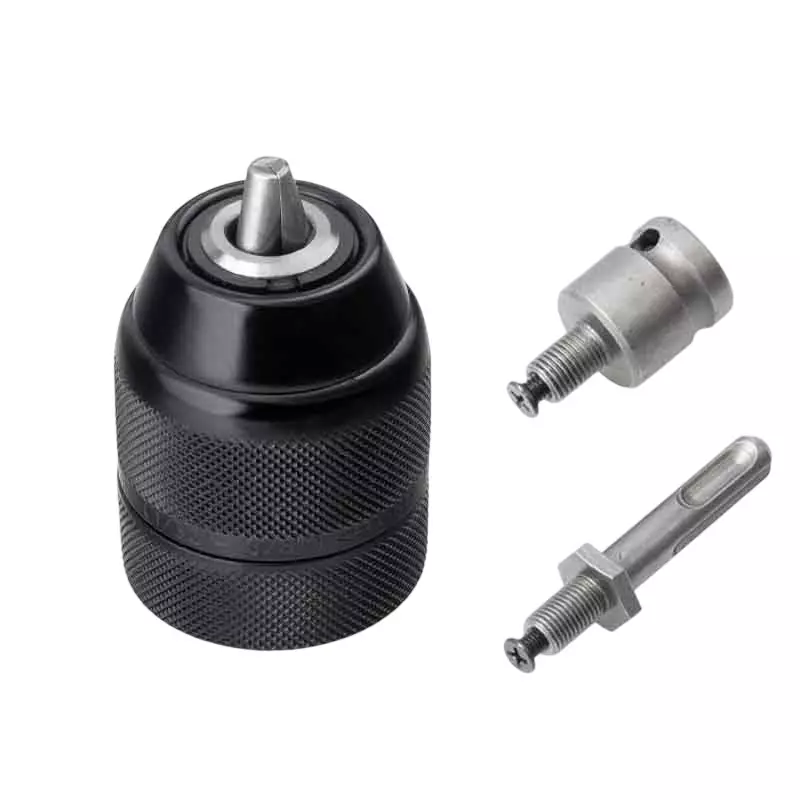 GENERIC Keyless Drill Chuck 10 mm 1/2-20UNF Metal Body with 2 Adaptors Heavy Duty (1 Kit)