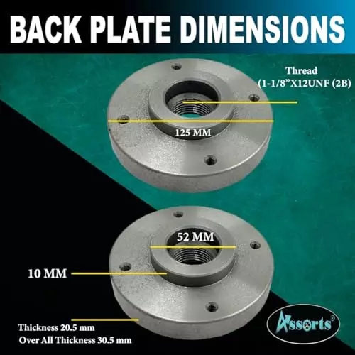 Assorts Independent Lathe Chuck Set Cast Iron 125 mm (5 Inch) for Myford Lathe