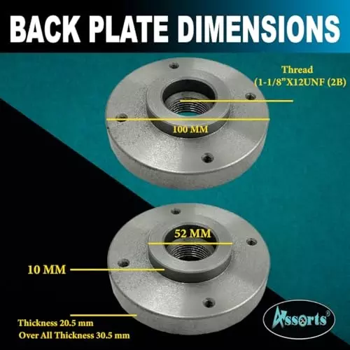 Assorts Independent Lathe Chuck Set Cast Iron 100 mm (4 Inch) for Myford Lathes