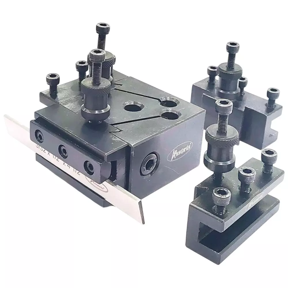 Assorts Quick Change Tool Post Block Set Tool Steel 90-115 mm Center Height for Mini Lathe Machine