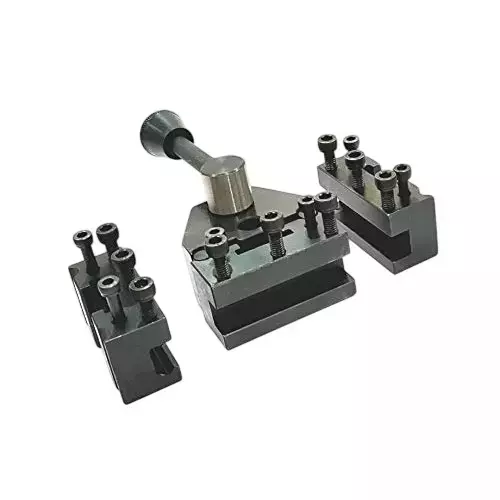 Buyohlic International Swiss Type Quick Change Tool Post with 12.5 mm Holding Capacity for Direct Mounting On Mini Lathes, DX-DDK4-ZC5T