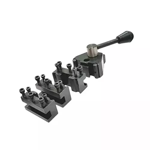 Buyohlic International Swiss Type Quick Change Tool Post with 12.5 mm Holding Capacity for Direct Mounting On Mini Lathes, DX-DDK4-ZC5T