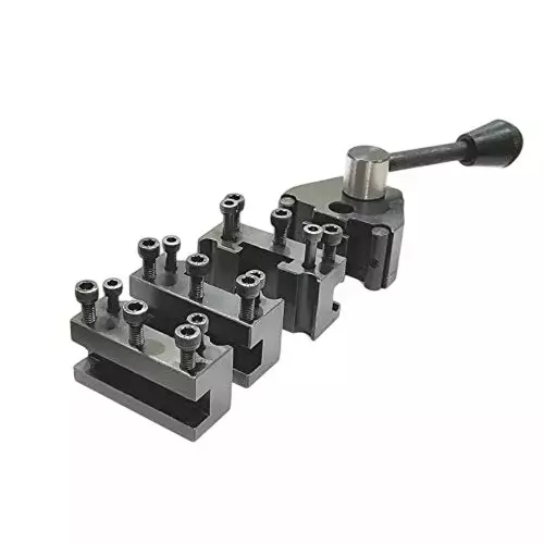 Buyohlic International Swiss Type Quick Change Tool Post with 12.5 mm Holding Capacity for Direct Mounting On Mini Lathes, DX-DDK4-ZC5T