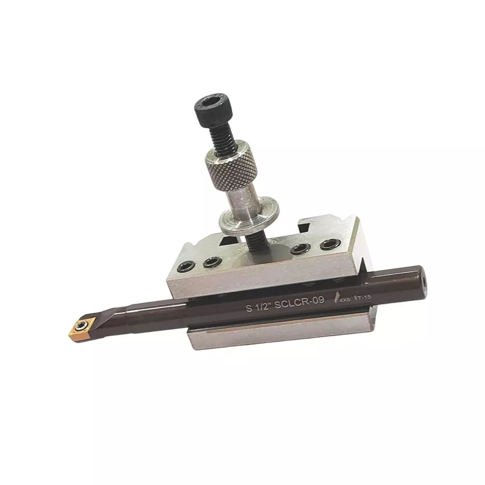 A.D INTERNATIONAL Quick Change Tool Post Boring Vee Holder Size T51 With Boring Bar and Insert Key for Boxford, Warco's Lathes, XW-EZ1Y-SSU3