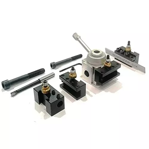 Assorts Quick Change Tool Post Block Set Aluminium Annodised Finish for Mini Lathe Machine