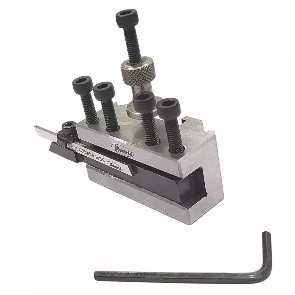 Buyohlic International Quick Change Tool Post Holder Size T37 With 10 mm Shank Mini Cut Off Parting Tool for Myford and Similar Lathes, 0Q-WVWO-FY0K