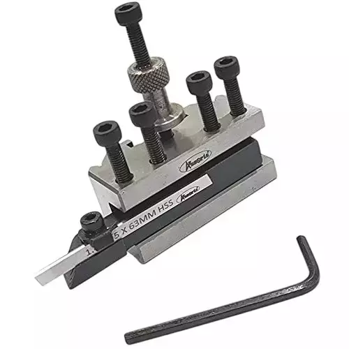 Buyohlic International Quick Change Tool Post Holder Size T37 With 10 mm Shank Mini Cut Off Parting Tool for Myford and Similar Lathes, 0Q-WVWO-FY0K