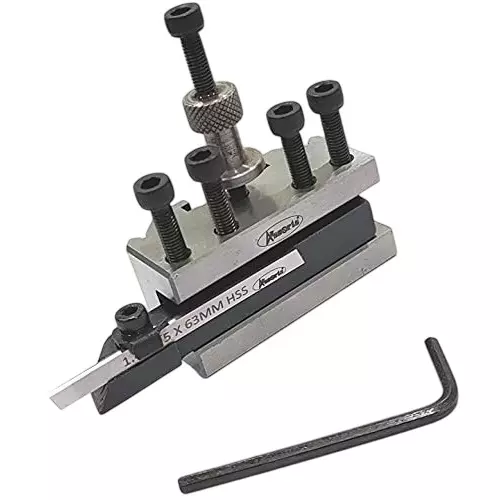 A.D INTERNATIONAL Quick Change Tool Post Holder Size T37 With 10 mm Shank Mini Cut Off Parting Tool for Myford and Similar Lathes, 0Q-WVWO-FY0K