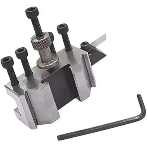 A.D INTERNATIONAL Quick Change Tool Post Holder Size T37 With 10 mm Shank Mini Cut Off Parting Tool for Myford and Similar Lathes, 0Q-WVWO-FY0K