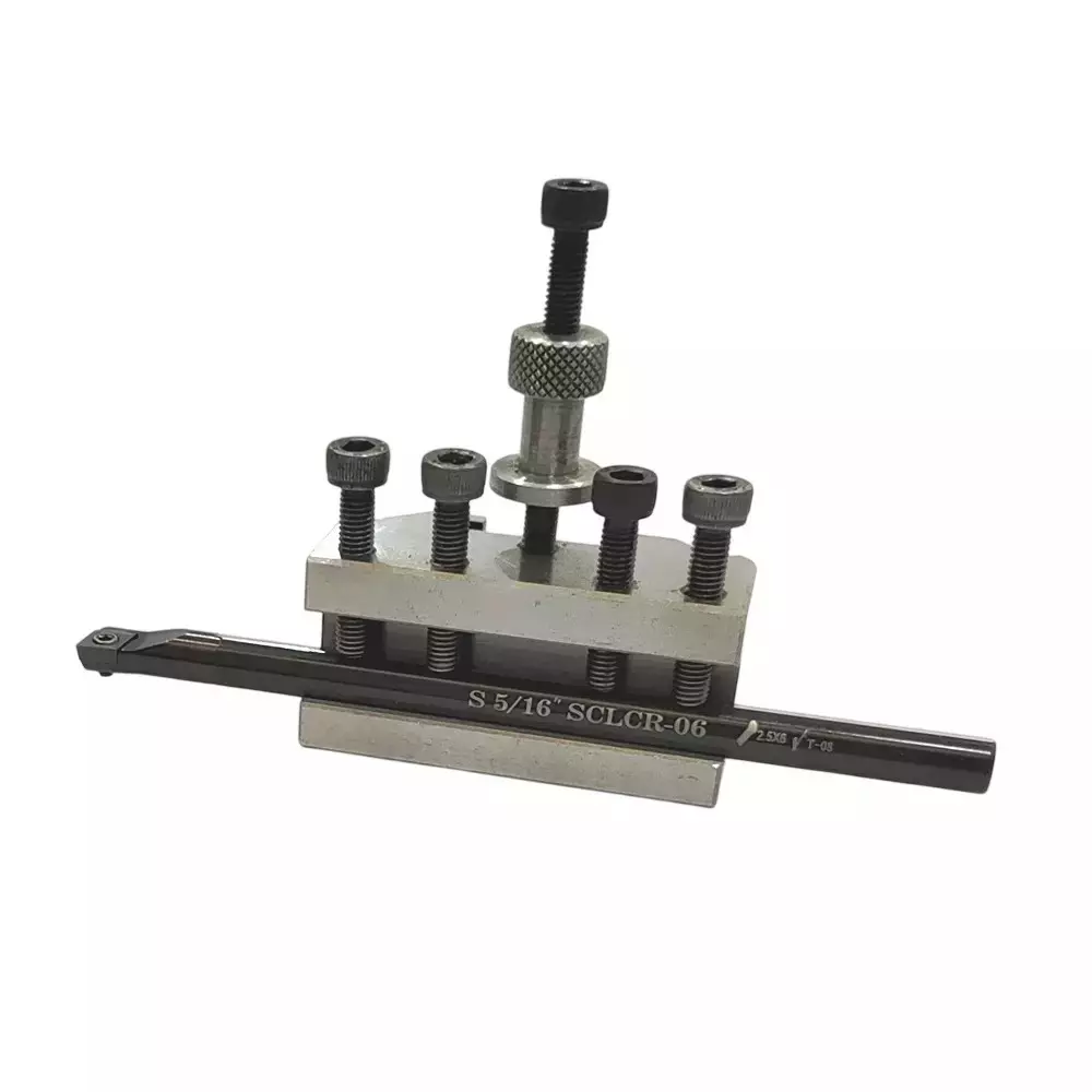 Buyohlic International Quick Change Tool Post Boring Vee Holder Size T37 With Boring Bar and Insert Key for Myford and Similar Lathes, PY-1ZH5-XH85