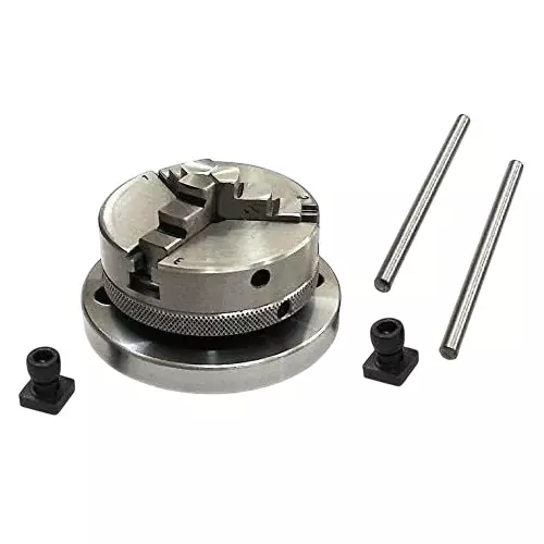 A.D INTERNATIONAL Self Centering Chuck Size 65 mm and 3 Jaw with Back Plate & T-Nuts for Milling Machine, XC-33E4-YZH6