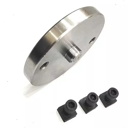A.D INTERNATIONAL Self Centering Chuck Size 65 mm and 3 Jaw with Back Plate & T-Nuts for Milling Machine, XC-33E4-YZH6