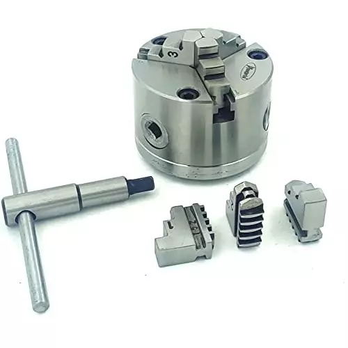 Assorts Self Centering Chuck with Back Plate 80 mm Jaw Size 3 Jaws 80 mm Tilting Rotary Table