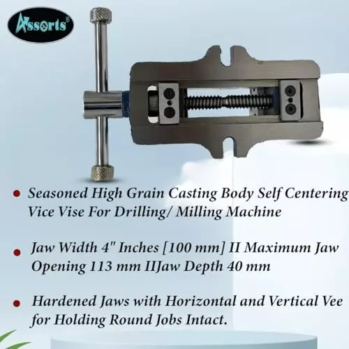 Assorts Self Centering Vice 110 mm for Drilling/Milling Machine