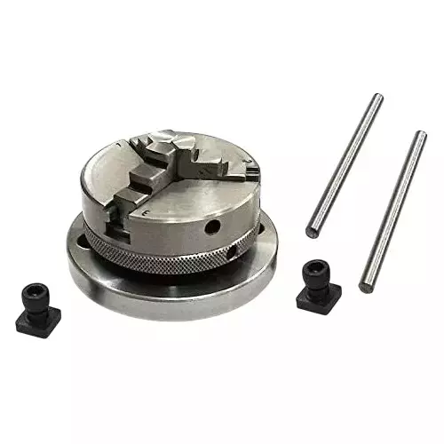 Buyohlic International Self Centering Chuck Size 65 mm and 3 Jaw with Back Plate & T-Nuts for Milling Machine, XC-33E4-YZH6