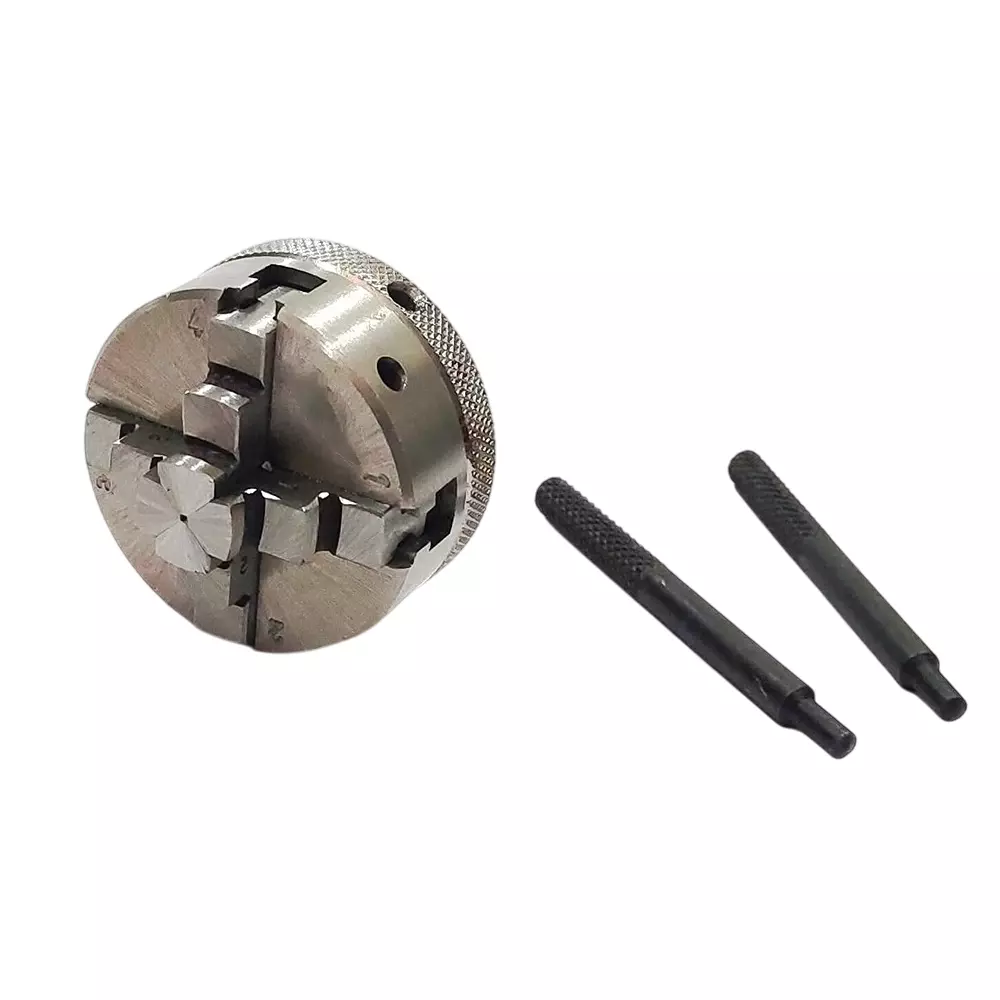 A.D INTERNATIONAL Self Centering Chuck Size 50 mm 4 Jaws M12x1 Thread for Rotary Tables & Lathe Machine Tools, 62-NIDN-WIAY