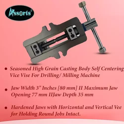 Assorts Self Centering Vice 77 mm for Drilling/Milling Machine