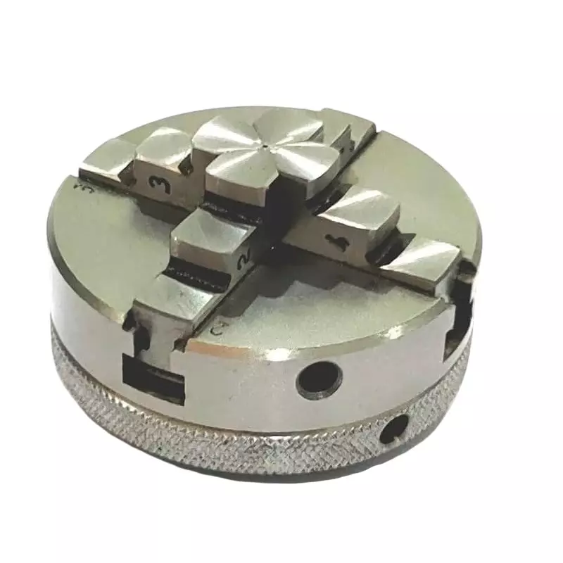 A.D INTERNATIONAL Self Centering Chuck 4 Jaws of 65 mm Size M14 x 1 Thread for Rotary Tables and Lathe Machines, KM-YM0J-741V