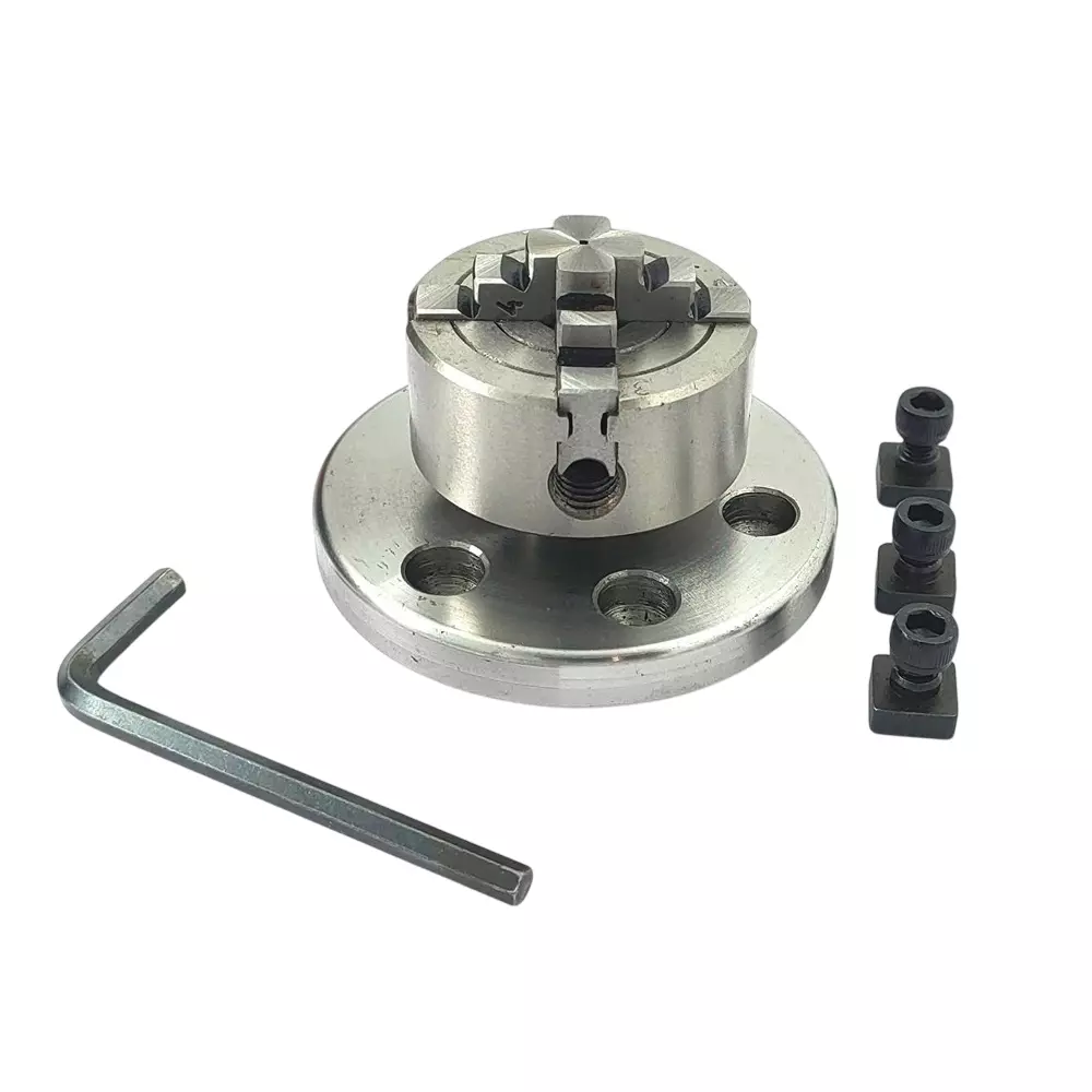 A.D INTERNATIONAL Independent Centering Chuck Size 50 mm 4 Jaw and M14 x 1 Thread for Lathe Machine, Milling Machine, BN-RLIR-NQUE