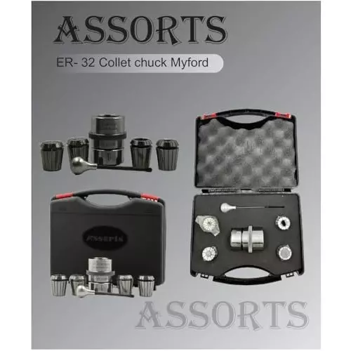 Assorts Collet Chuck Alloy Steel ER-32 for Myford Lathes