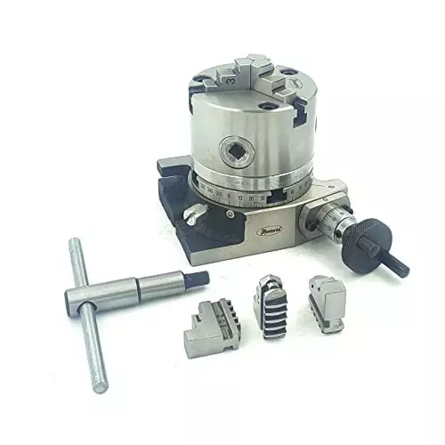 Assorts Self Centering Chuck with Back Plate 80 mm Jaw Size 3 Jaws 80 mm Rotary Table