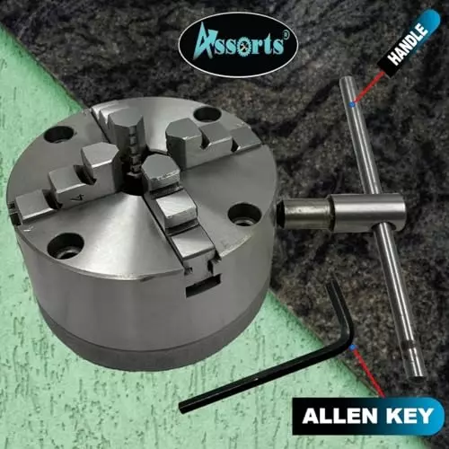 Assorts Self-Centering Lathe Chuck with Back Plate 125 mm Size 4 Jaws 1-1/2 Inch x 8 TPI for Boxford Lathe