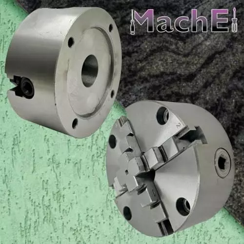 MachEl 5 inch (125 mm) 4-Jaw Self-Centering Lathe Chuck with Cast Iron Backplate For Boxford Lathe