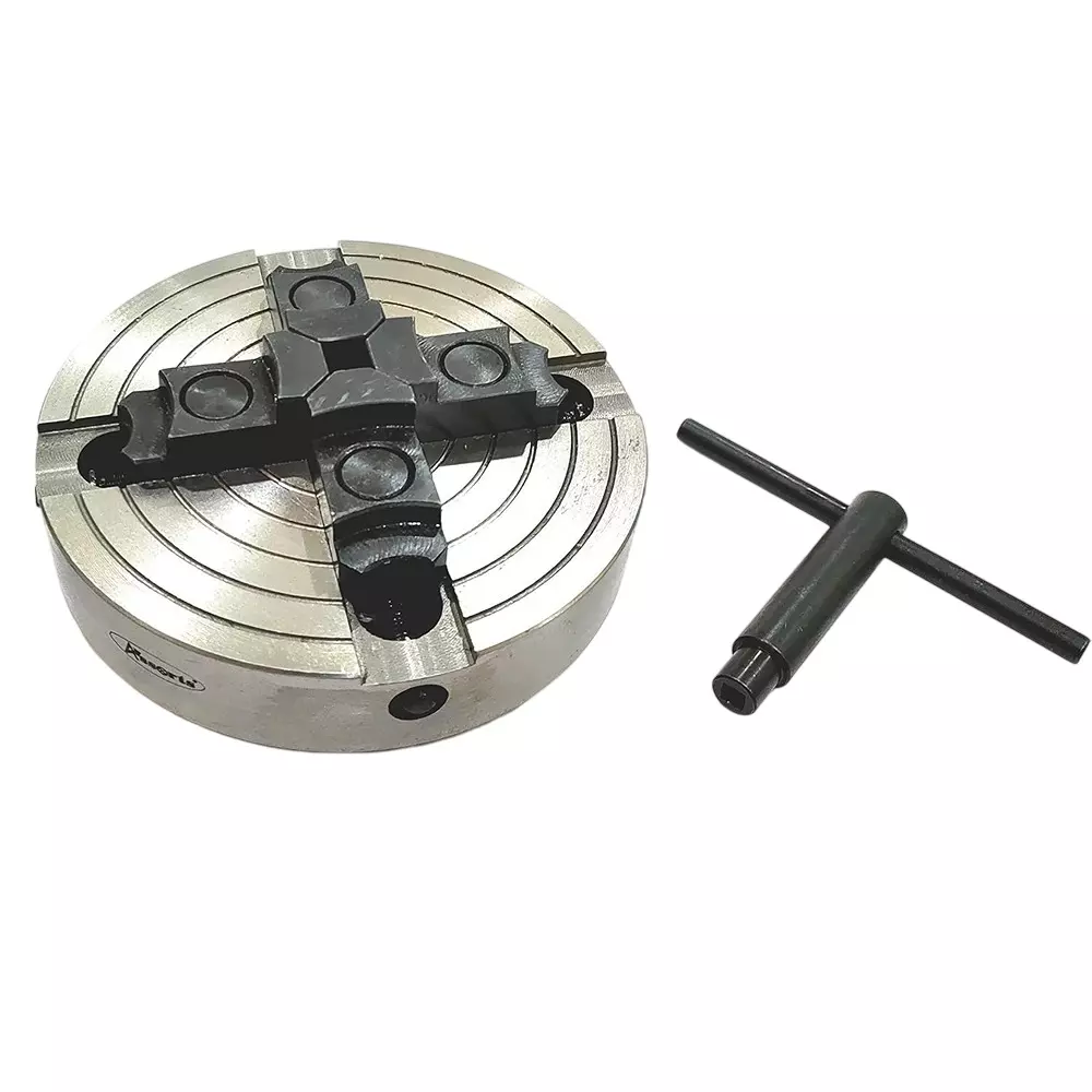 Assorts Independent Chuck Cast Iron & Tool Steel 150 mm Size 19 mm x 16 TPI Thread