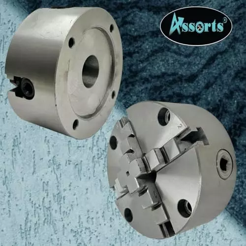 Assorts Self-Centering Lathe Chuck with Back Plate 125 mm Size 4 Jaws 1-1/8 Inch x 12 UNF (2B) for Myford Lathes